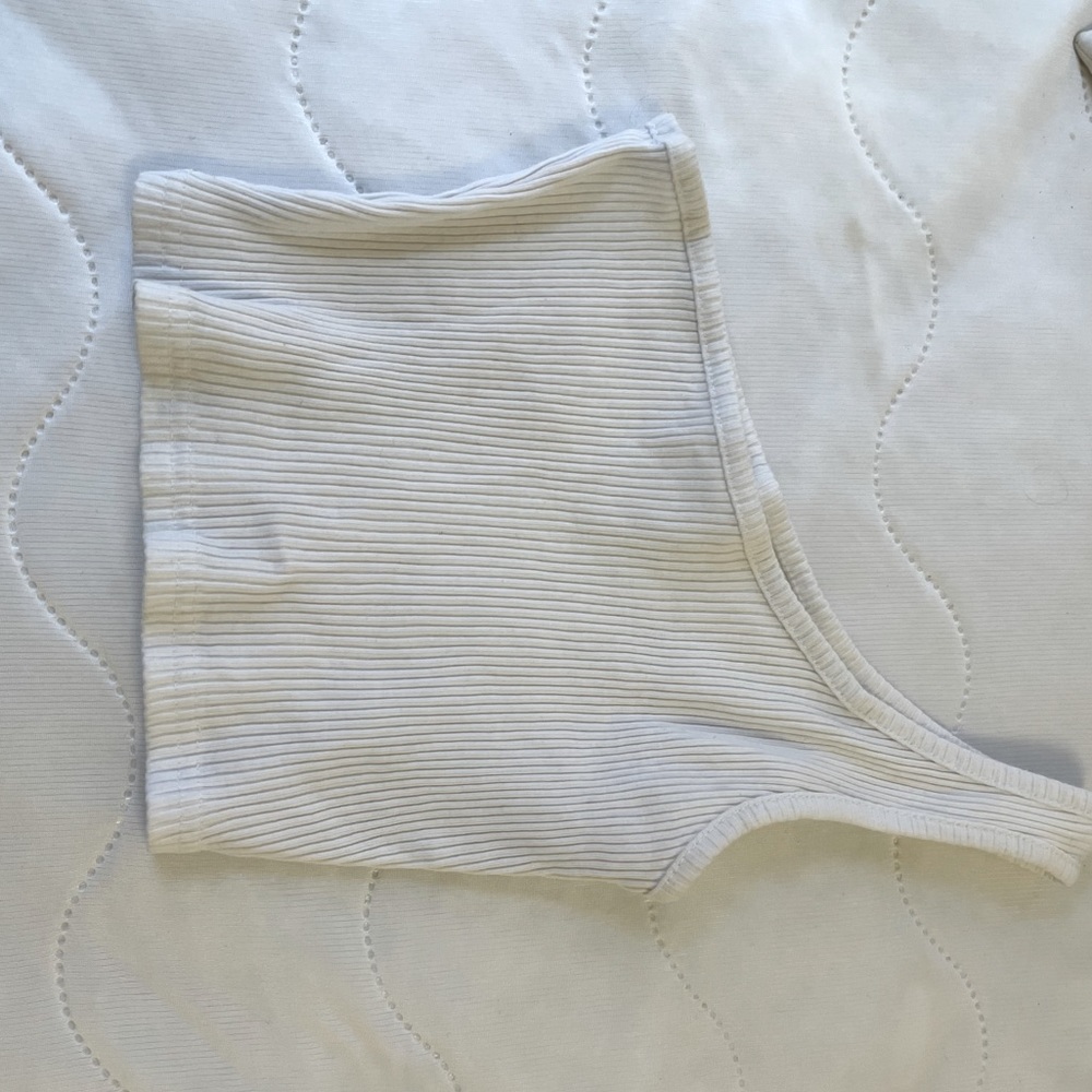 One shoulder ribbed tank top